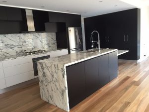 کابینت حجمی ال شکل با جزیره