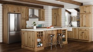 کابینت آشپزخانه سبک کلاسیک جنس روکش چوب افرا