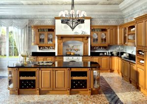 کابینت کلاسیک ال شکل ممبران با جزیره