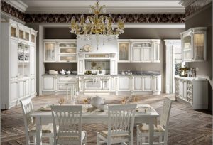 کابینت پولیشی لوکس و لاکچری سفید سبک سلطنتی نئوکلاسیک از آرشام دکور