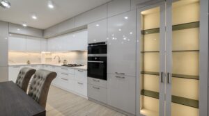 کابینت سفید طوسی های گلاس
