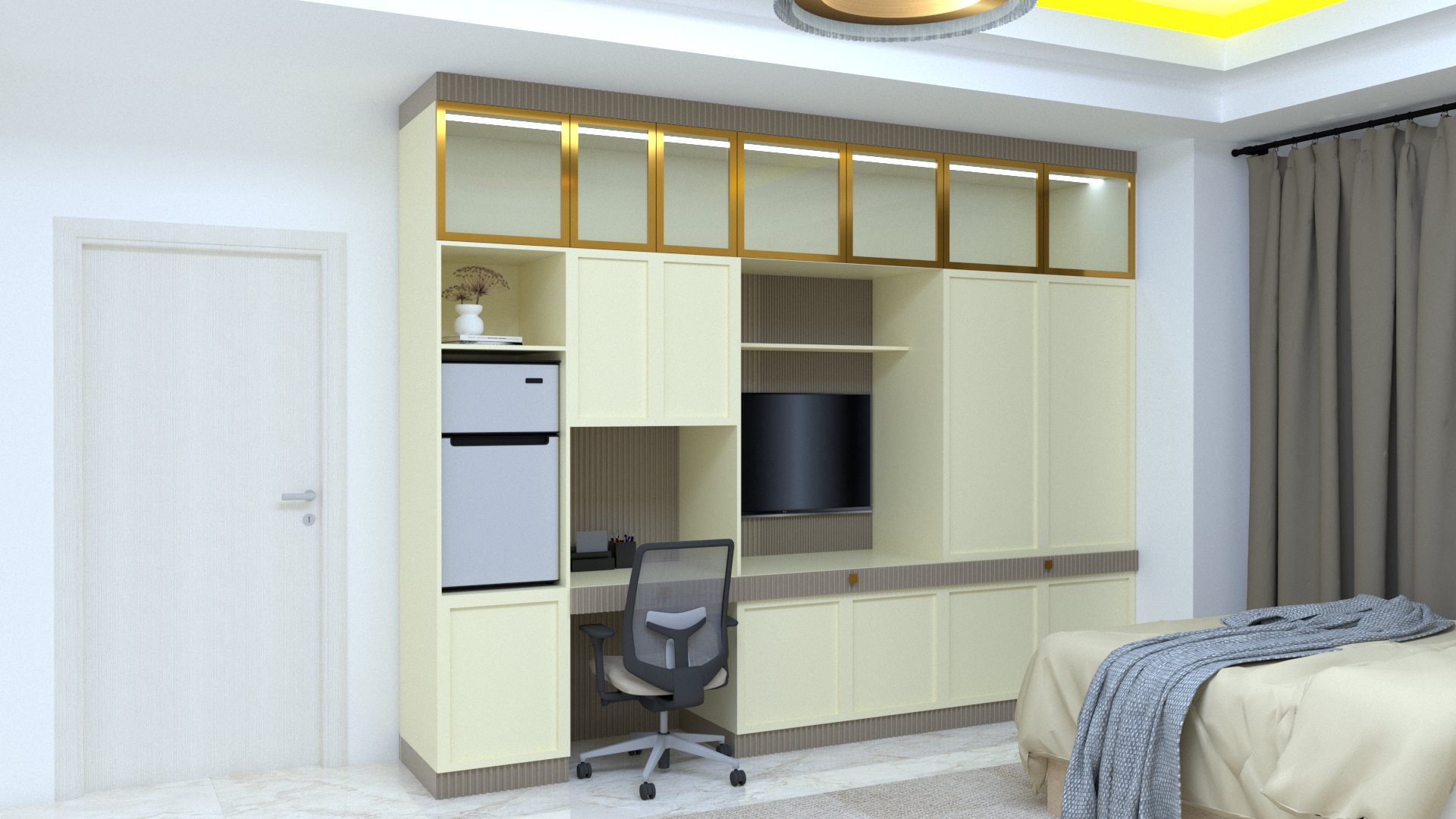 طراحی کمد دیواری نئوکلاسیک